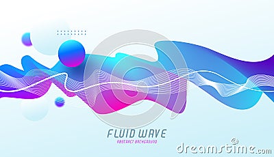 Background with abstract multicolored flow shapes. Universal abstract design for covers, flyers, banners, greeting card Vector Illustration